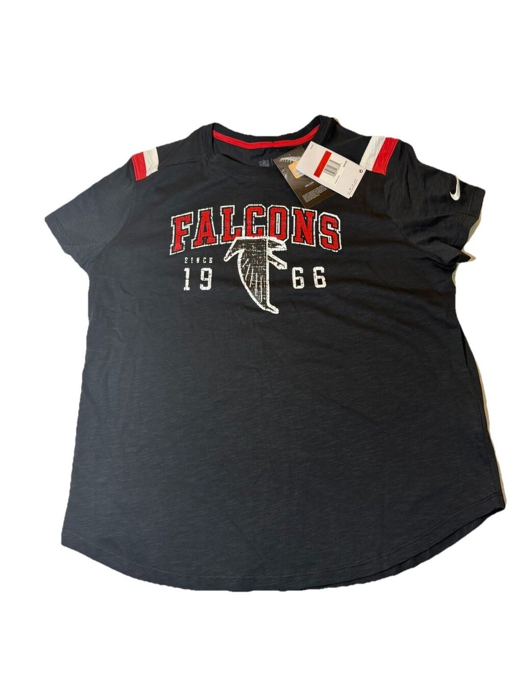 Brand New Nike Atlanta Falcons Women’s T Shirt Large Black NFL Football NWT